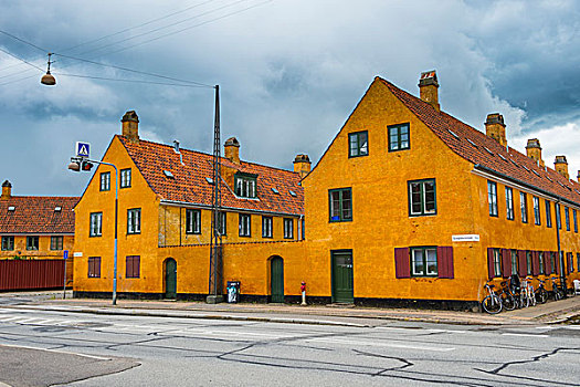 历史,连排别墅,地区,房舍,哥本哈根,丹麦