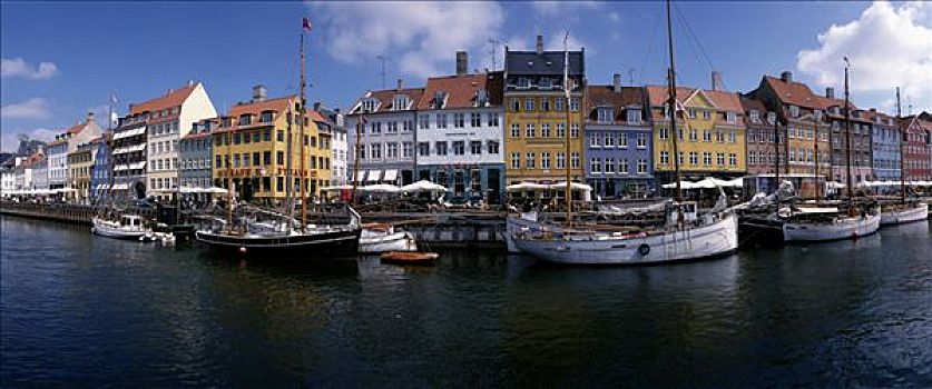 帆船,渔船,港口,纽哈温运河,哥本哈根,丹麦