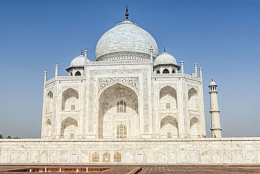 泰姬陵,一个,建筑,世界奇迹,阿格拉,北方邦,印度