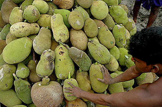 国家,水果,孟加拉,人,市场,出售,六月,2007年