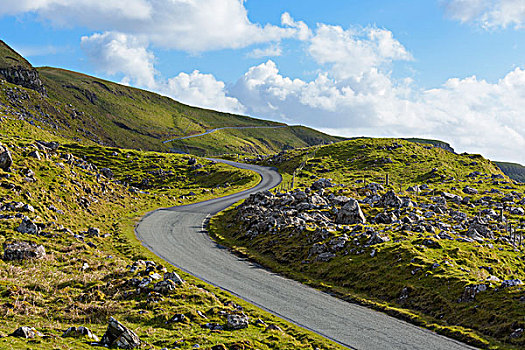 弯曲,沿岸,道路,特色,苏格兰,风景,斯凯岛,英国