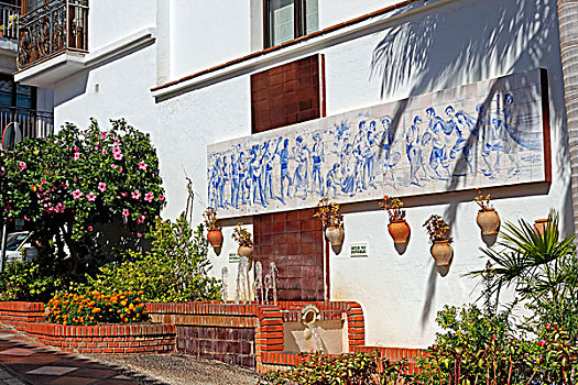 瓷砖,图片,墙壁,安达卢西亚,西班牙