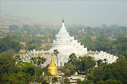 白色,明宫,曼德勒,缅甸
