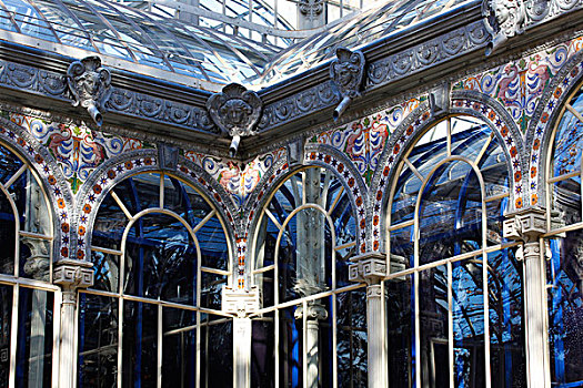 玻璃,宫殿,丽池公园,马德里,西班牙,欧洲