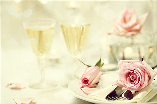 桌面布置,粉色,玫瑰