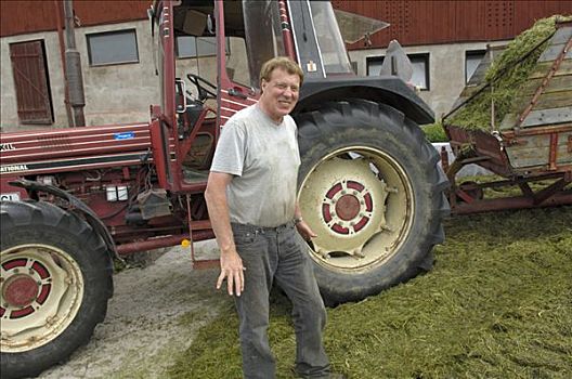 农民,拖拉机,瑞典