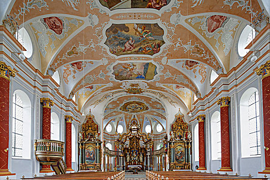 教堂,斯瓦比亚,巴登符腾堡,德国,欧洲