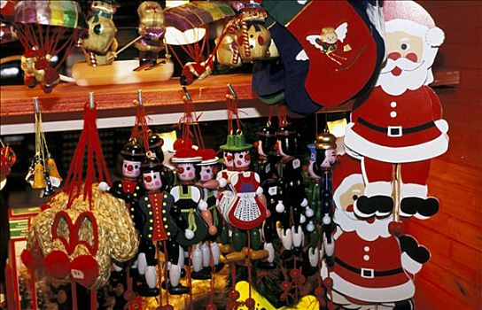 法国,阿尔萨斯,斯特拉斯堡,圣诞市场,木偶,木质,玩具