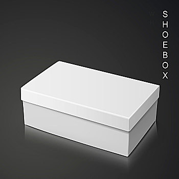 白色,鞋盒