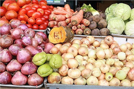 什锦蔬菜,农民,市场