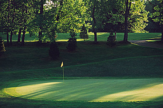 高尔夫旗,高尔夫球场,乡村俱乐部,俄亥俄,美国