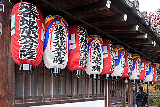 灯笼,庙宇,京都,日本
