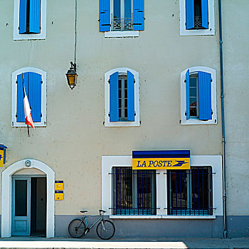 邮局,法国国旗,普罗旺斯,法国