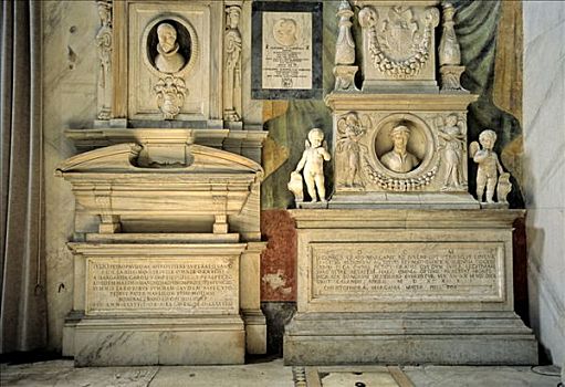 墓穴,教堂中殿,大教堂,圣马利亚,罗马,拉齐奥,意大利,欧洲