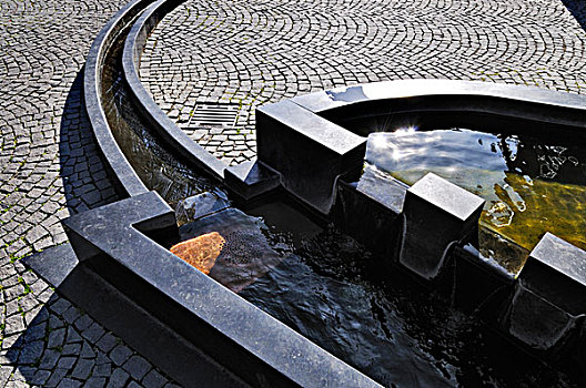喷泉,文化,中心,慕尼黑,巴伐利亚,德国,欧洲