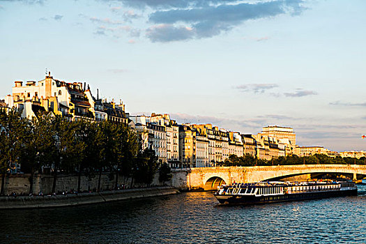 赛纳河,河,巴黎,法国