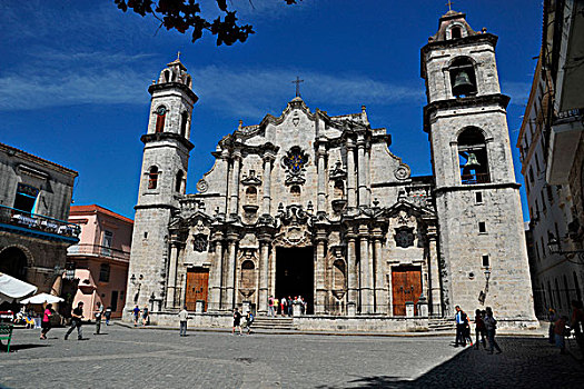 加勒比,古巴,哈瓦那,哈瓦那旧城,大教堂