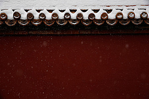 雪中的北京故宫
