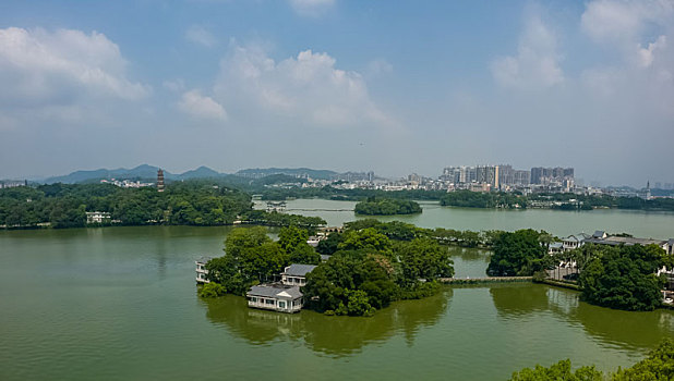 广东省惠州西湖风景名胜区风光全景图