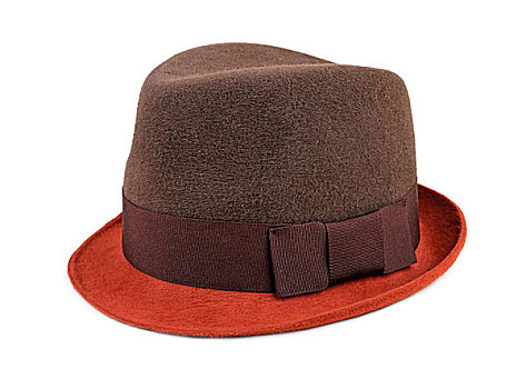 软毡帽,费多拉帽,帽子,隔绝,白色背景
