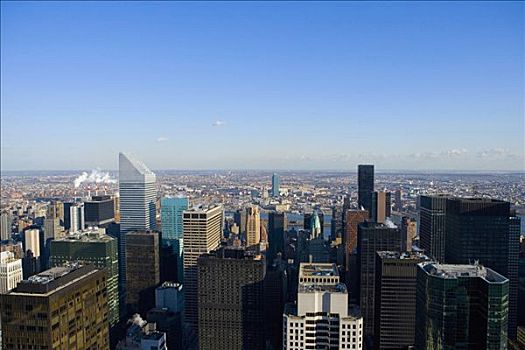 航拍,摩天大楼,城市,曼哈顿,纽约,美国