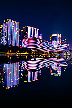 杭州低碳科技馆夜景