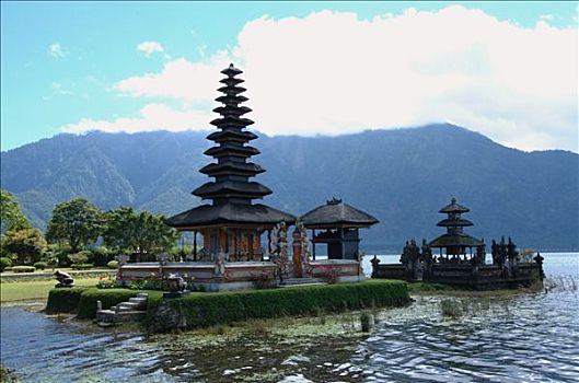 图像,巴厘岛,庙宇,布拉坦湖