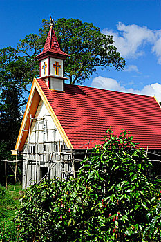 教堂,房子,苏拉威西岛,岛屿,印度尼西亚,东南亚