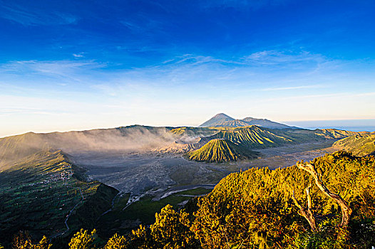 婆罗摩火山,火山口,日出,婆罗莫,国家公园,爪哇,印度尼西亚