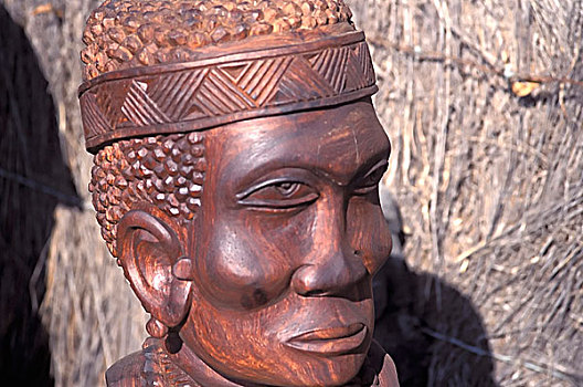 木质,雕刻,一个,男人,津巴布韦
