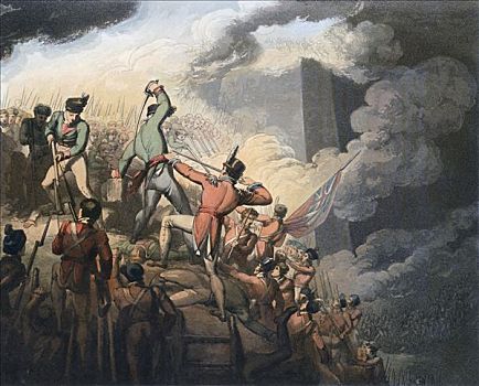 战斗,巴达霍斯,西班牙,四月,1812年,艺术家