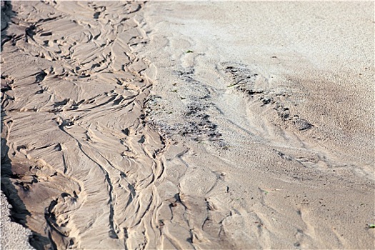 沙子,表面,水,水流