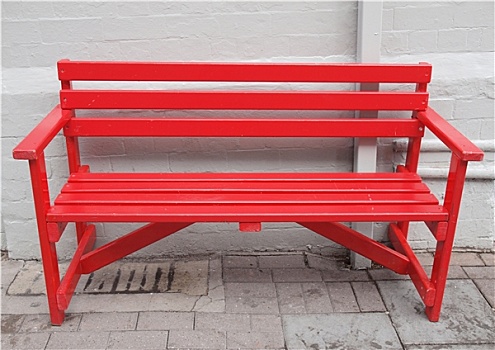 红色,长椅