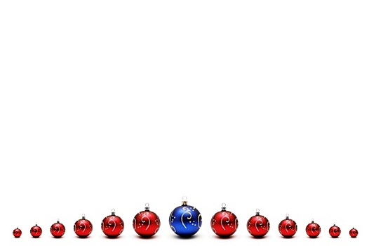 红色,圣诞节,彩球,蓝色,中心,地点,文字