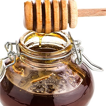罐,蜂蜜,木质