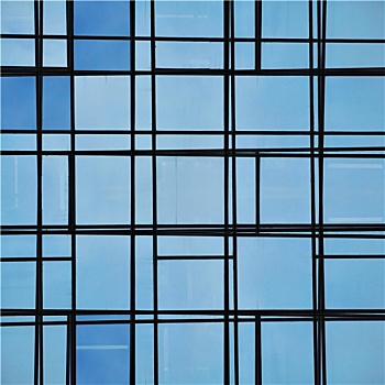 抽象,建筑,线条,玻璃,反射
