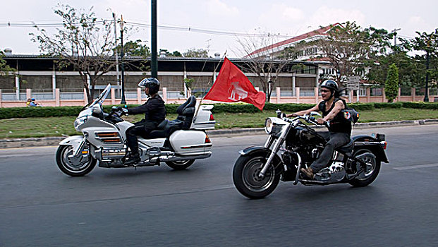 哈雷摩托,护送,泰国,一月,2007年