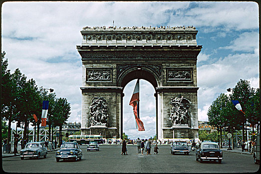 拱形,法国国旗,巴黎,法国,纪念建筑,历史