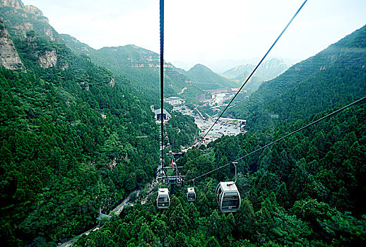 河北保定狼牙山高山索道缆车