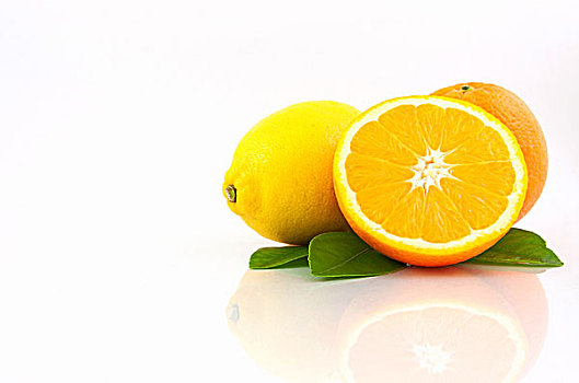 橙色,柠檬,白色背景,背景
