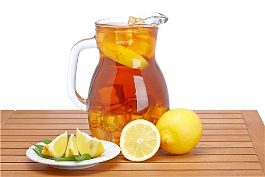 冰茶,柠檬,水罐