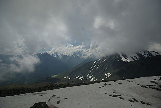 山景,高地,山峰,峡谷,山谷,石头,斜坡