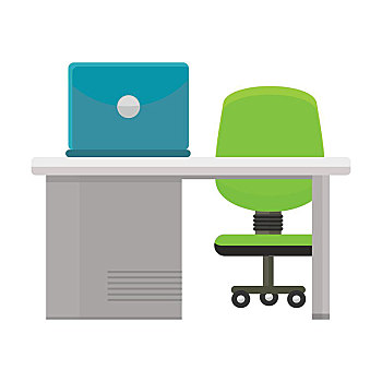 现代办公室,工作场所,绿色办公室,椅子,桌面,笔记本电脑,室内,公寓,设计,办公室