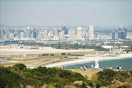 俯拍,国立纪念碑,圣地亚哥,加利福尼亚,美国