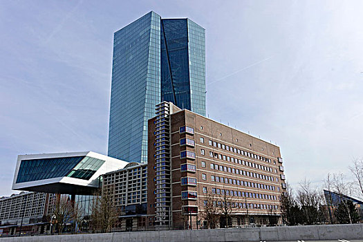 新建筑,欧洲,中央银行,法兰克福,黑森州,德国