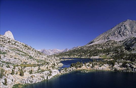 湖,小路,国王峡谷,国家公园,加利福尼亚,美国