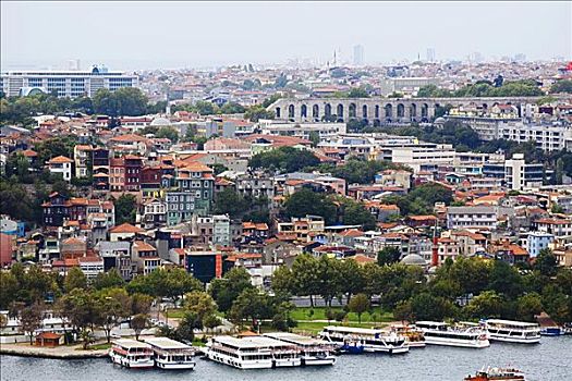 俯拍,建筑,城市,伊斯坦布尔,土耳其