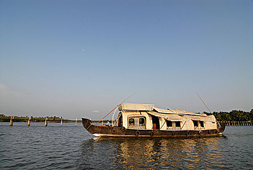 船屋,死水,北方,喀拉拉,南印度,印度,亚洲