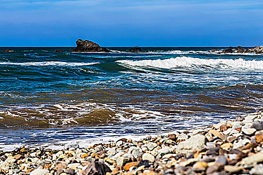 野外,石头,海滩,水中