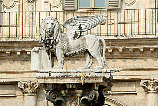 意大利,维罗纳,雕塑,狮子,威尼斯